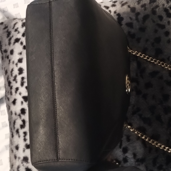 Black and gold chained Michael Kors large handbag. Used a few times. - Picture 9 of 9